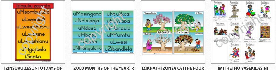 isiZulu classroom posters - Onnies Online